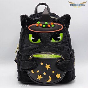 Loungefly Disney Hocus Pocus Exclusive Binx Costume Light Up Glow Mini Backpack